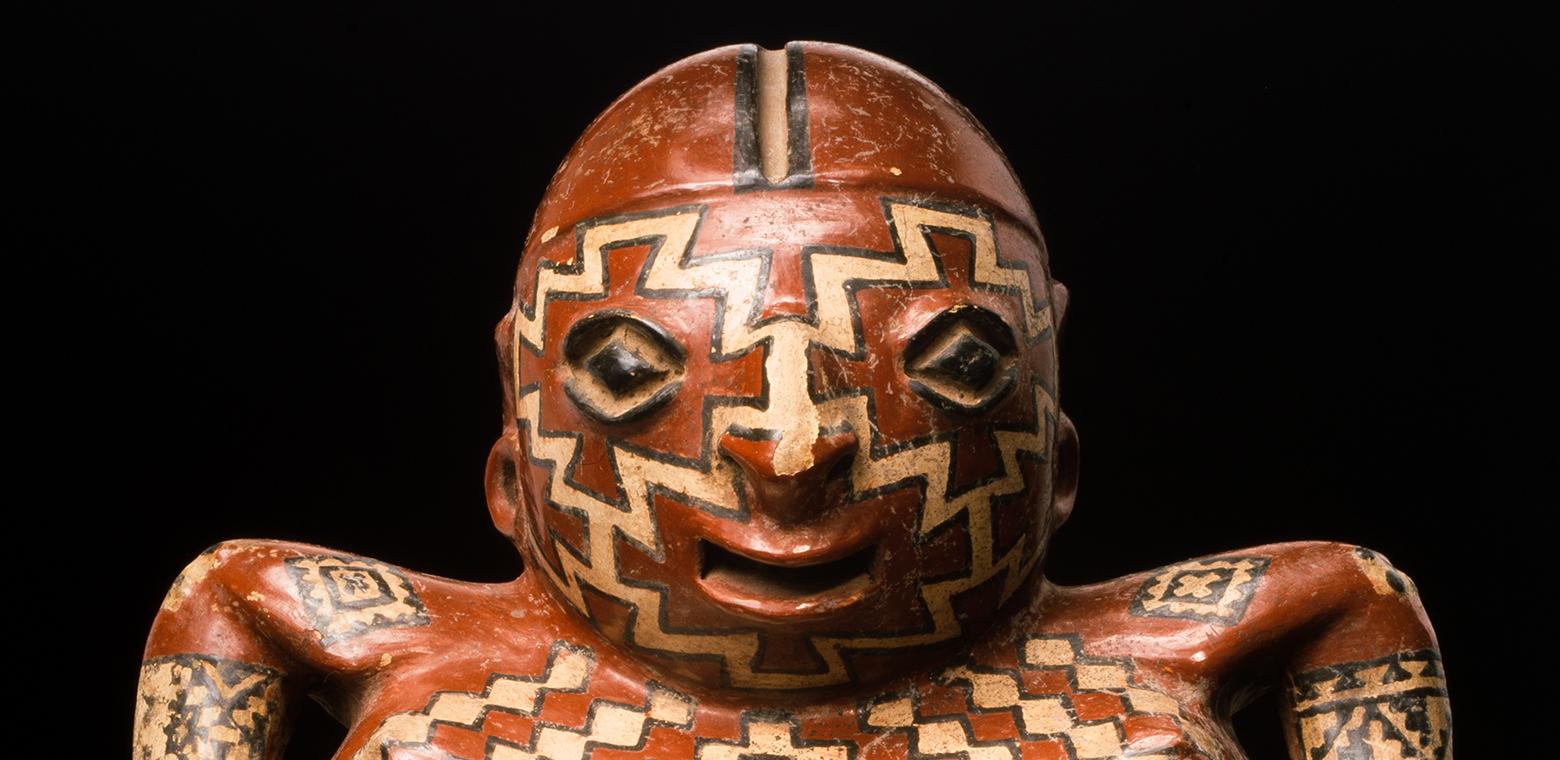 Cette statuette féminine était probablement en rapport avec des rites d’initiation ou des cultes funéraires associés à la fertilité et à son cycle annuel de mort et de la renaissance. Provenance : site de Chupícuaro. Date : 600 avant J.-C.-200 après J.-C. Ancienne collection Guy Joussemet.