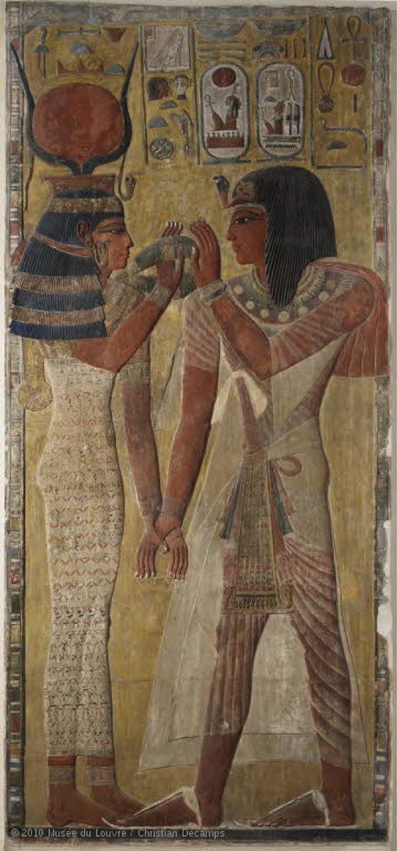 La déesse Hathor accueille Séthi I<sup>er</sup>