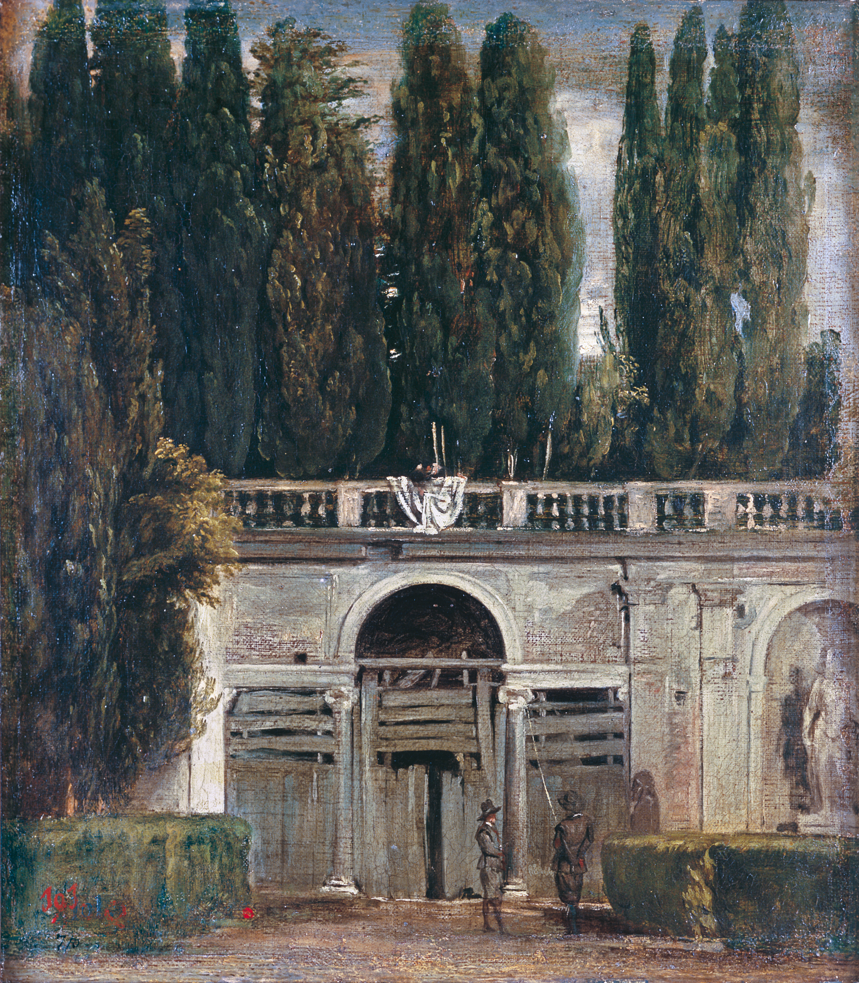 Vue du jardin de la villa Médicis à Rome