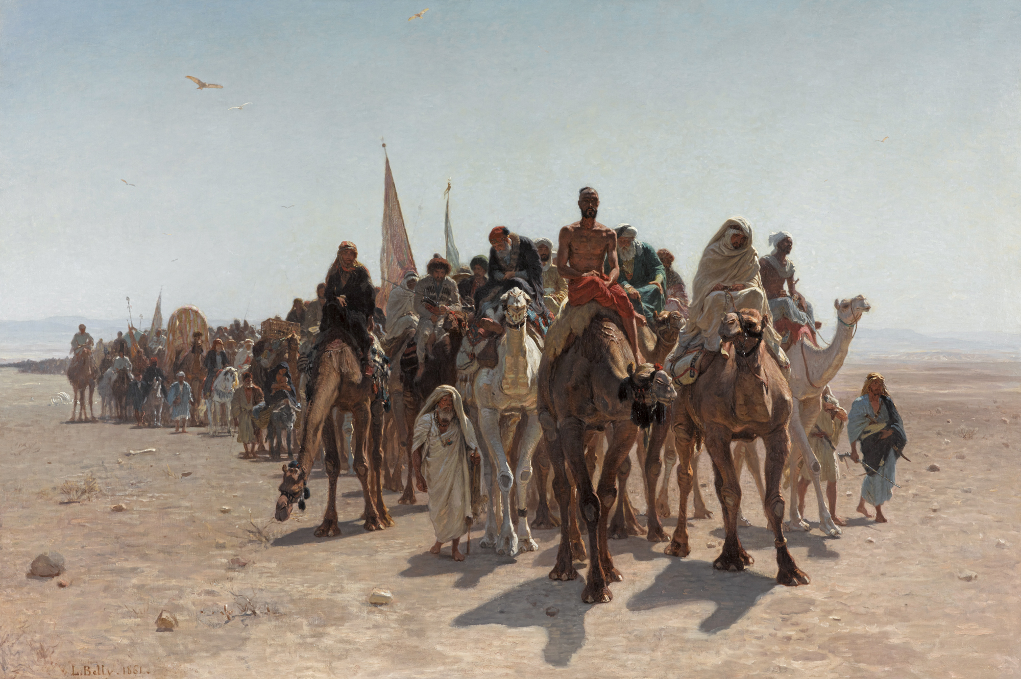 Pèlerins allant à la Mecque, Léon Belly