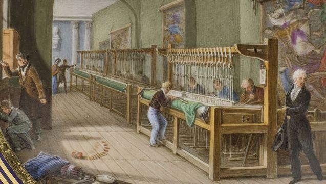 Atelier de basse lice de la Manufacture des Gobelins - Jean-Charles Develly 