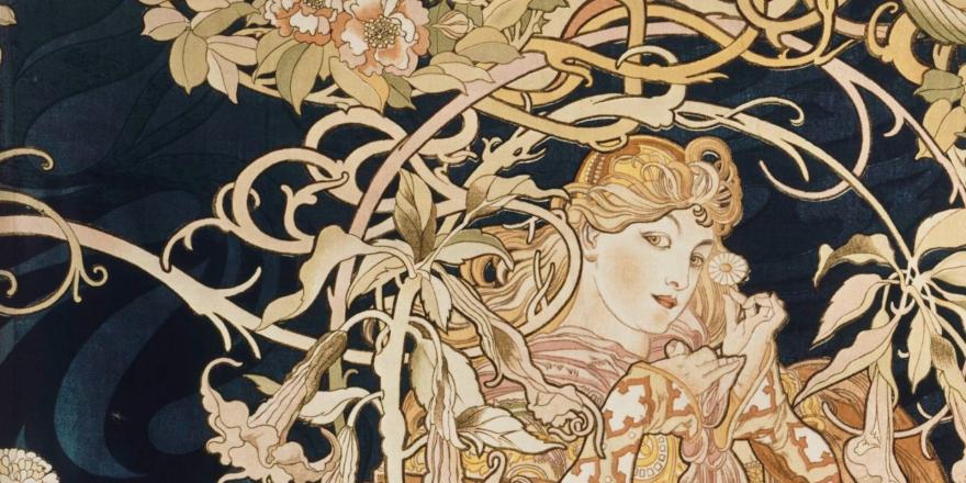 Femme à la marguerite - Alfons Mucha