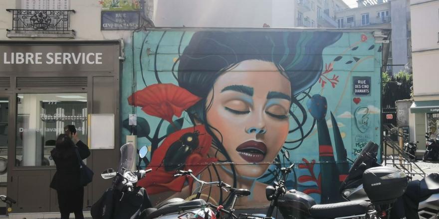 Mural rue des Cinq Diamants, 13e Paris