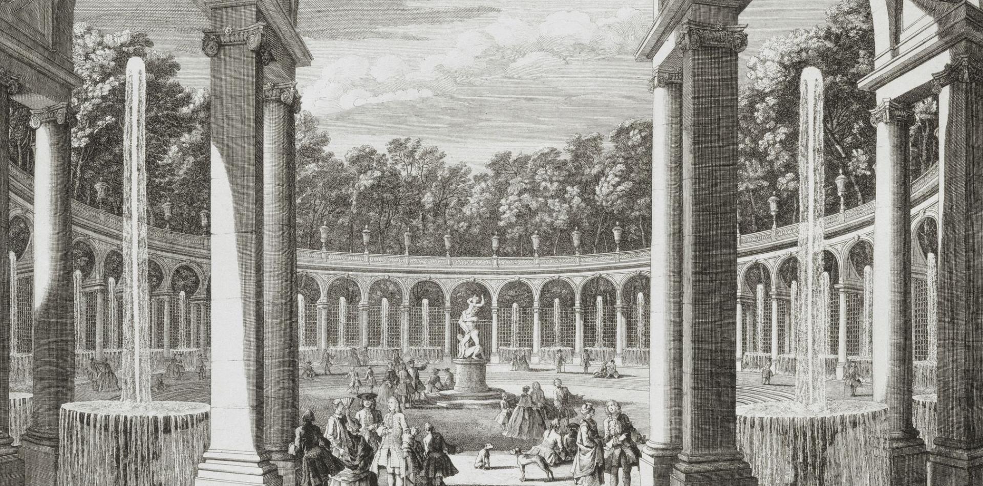Colonnade dans les jardins de Versailles - Jacques Rigaud